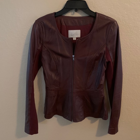 Hinge Peplum leather jacket - Picture 2 of 3